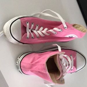 Pink Hi-top Chuck Taylor sneakers women’s 9.5